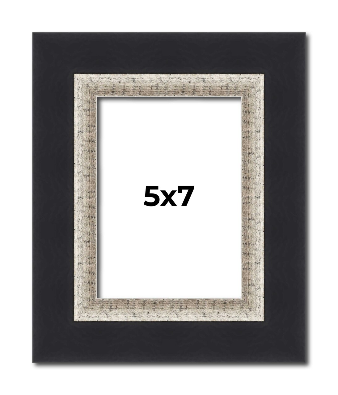5x7 Embellished Picture Frame with UV-Resistant Acrylic & Acid Free Backing, Available in 3 Finishes - Black, Brown, Gold